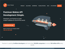 Tablet Screenshot of getpostman.com